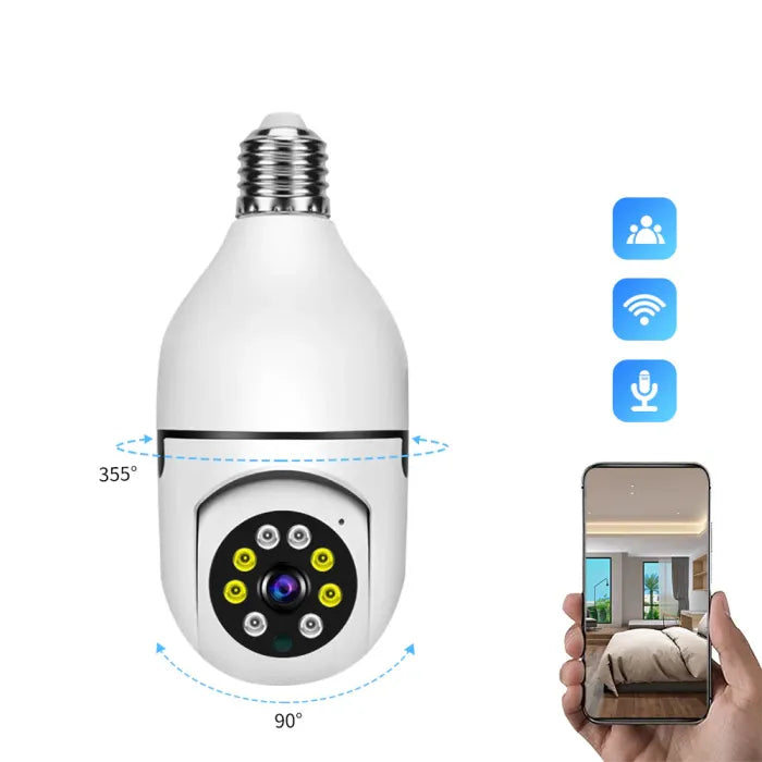 Night Vision Wireless Bulb Camera – Smart Home Security Camera