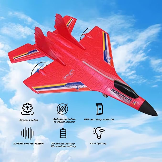 Remote Controlled Flying Airplane Toy – RC Plane for Kids & Beginners