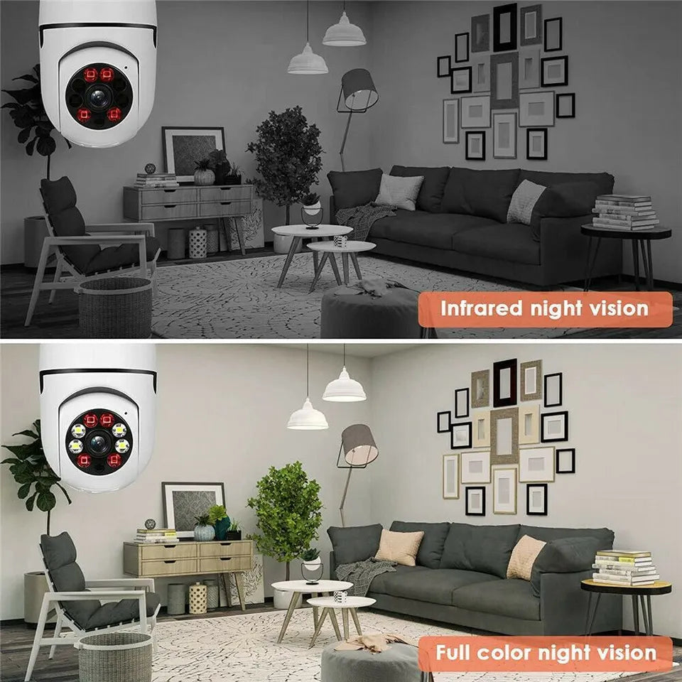 Night Vision Wireless Bulb Camera – Smart Home Security Camera