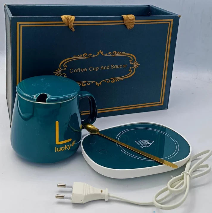 Electric Coffee Mug Warmer Set – Keep Drinks Hot All Day