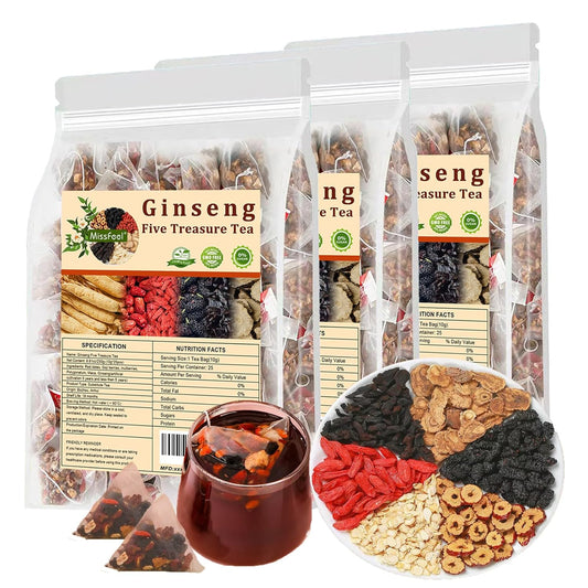 Ginseng Five Treasure Tea – Premium Herbal Wellness Blend