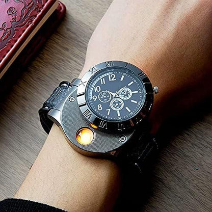 Men's Military USB Lighter Watch – Tactical Rechargeable Lighter