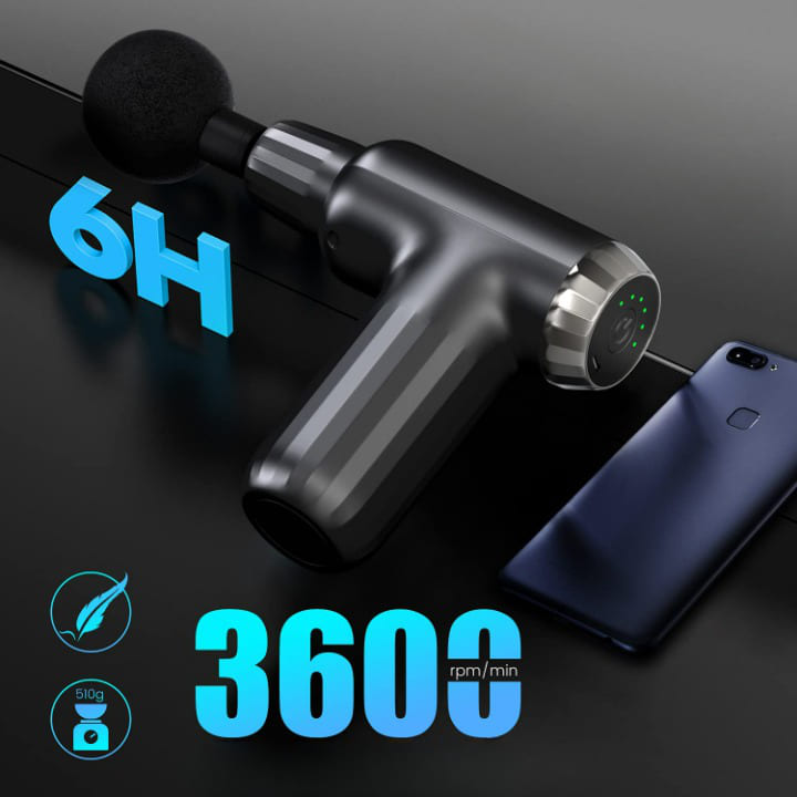 Muscle Massage Gun with 4 Heads FH-820 | Deep Tissue Percussion Massager