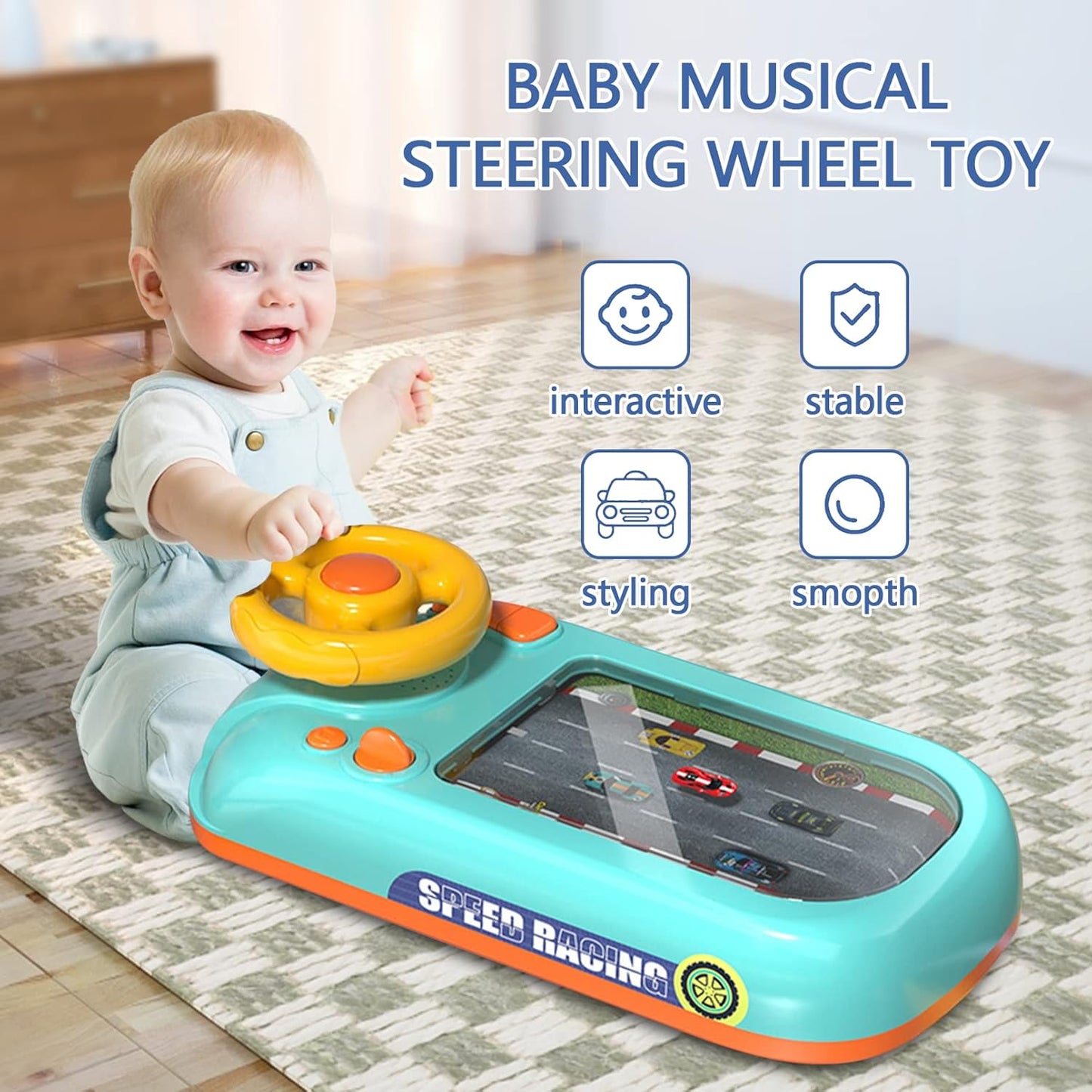 Race Car Baby Toy – Safe & Colorful Toy for Babies & Toddlers