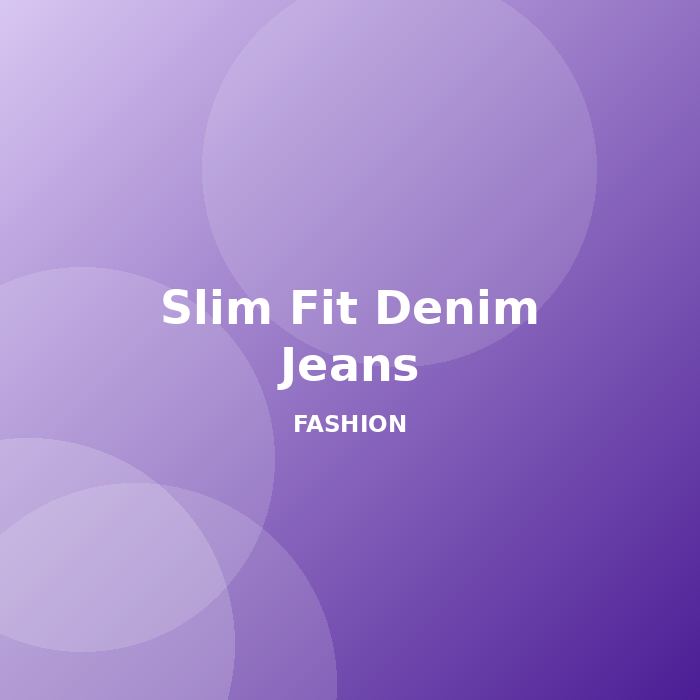 Slim Fit Denim Jeans