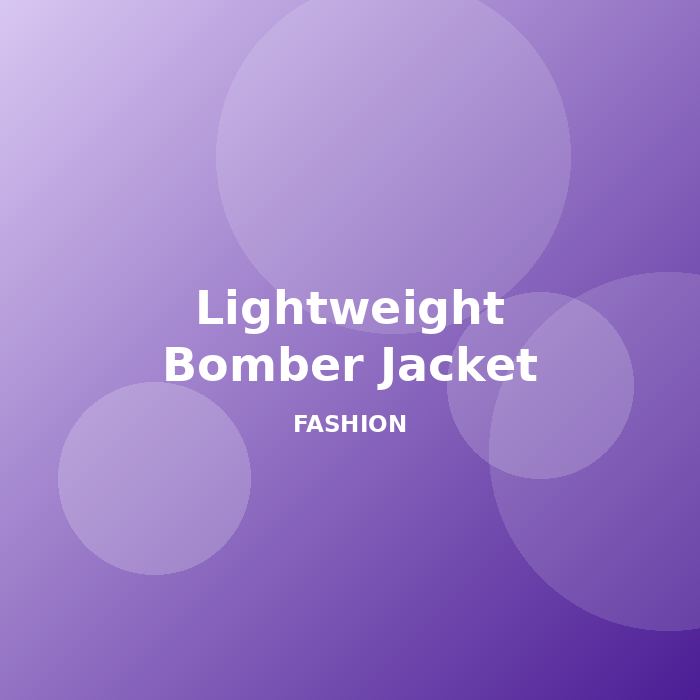 Lightweight Bomber Jacket